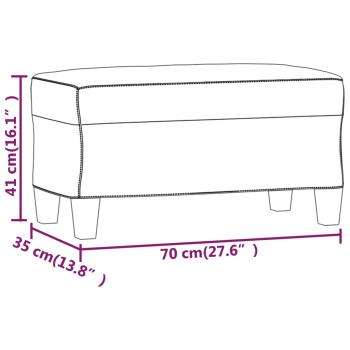 Sitzbank Hellgelb 70x35x41 cm Stoff