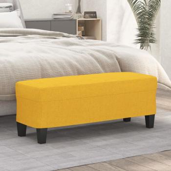ARDEBO.de - Sitzbank Hellgelb 100x35x41 cm Stoff