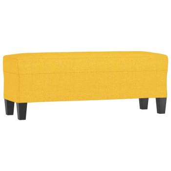 Sitzbank Hellgelb 100x35x41 cm Stoff