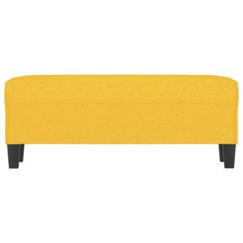 Sitzbank Hellgelb 100x35x41 cm Stoff