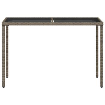 5-tlg. Garten-Essgruppe mit Kissen Grau Poly Rattan