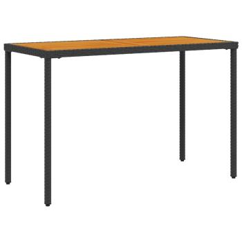 5-tlg. Garten-Essgruppe mit Kissen Schwarz Poly Rattan