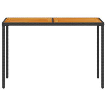 5-tlg. Garten-Essgruppe mit Kissen Schwarz Poly Rattan