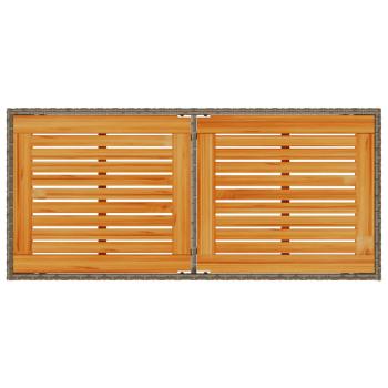5-tlg. Garten-Essgruppe mit Kissen Grau Poly Rattan