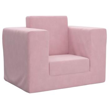 ARDEBO.de - Schlafsofa für Kinder Rosa Weicher Plüsch