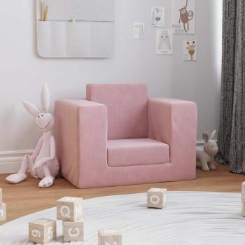 Schlafsofa für Kinder Rosa Weicher Plüsch