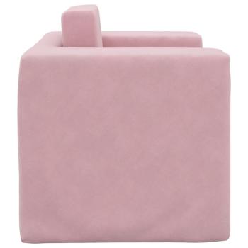 Schlafsofa für Kinder Rosa Weicher Plüsch