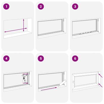 Kellerfenster "RISOR" 80x60 cm Drehkipp DIN Links Weiß