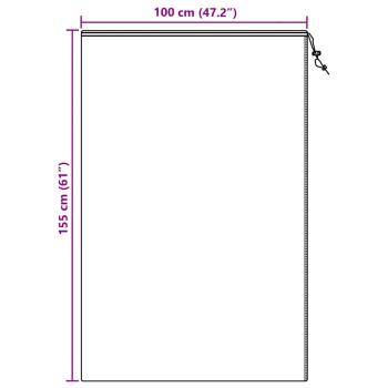 Frostschutzpflanzenfleeceabdeckungen 5 pcs Weiß 1,55 x 1 m