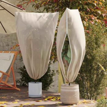 ARDEBO.de - Frostschutzpflanzenfleeceabdeckungen 5 pcs Beige 1,55 x 1,55 m