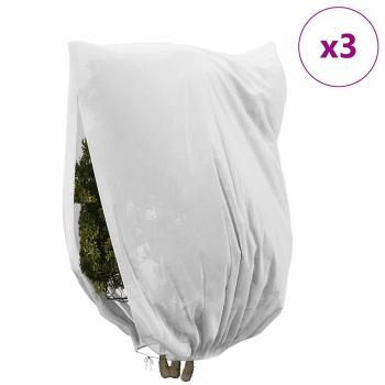 Frostschutzpflanzenfleeceabdeckungen 3 pcs Weiß 2,4 x 2 m