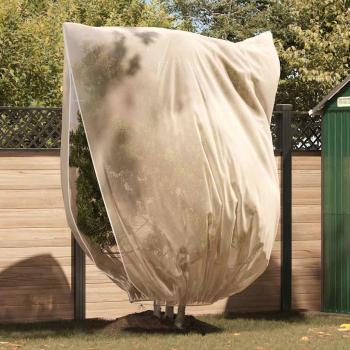 ARDEBO.de - Frostschutzpflanzenfleeceabdeckungen 3 pcs Beige 2,4 x 2 m