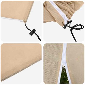 Frostschutzpflanzenfleeceabdeckungen 3 pcs Beige 2,4 x 2 m