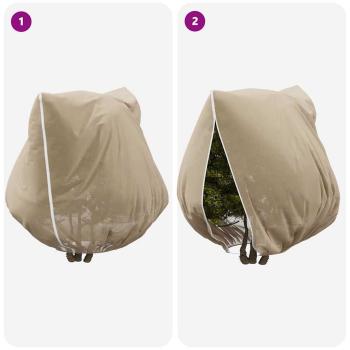 Frostschutzpflanzenfleeceabdeckungen 3 pcs Beige 3,5 x 3,93 m