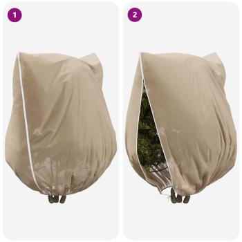 Frostschutzpflanzenfleeceabdeckungen 3 pcs Beige 3,5 x 3,93 m