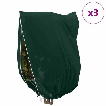 Frostschutzpflanzenfleeceabdeckungen 3 pcs Grün 2,4 x 2 m