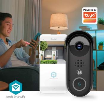 SmartLife Video-Türsprechanlage | Trafo | Full HD 1080p | Cloud Storage (optional) / microSD (not enthalten) / Onvif | IP54 | mit Bewegungssensor | Nachtsicht | Schwarz