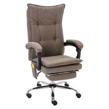 Massage-Bürostuhl Taupe Stoff