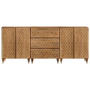 Beistellschränke 3 Stk. 60x33x75 cm Massivholz Mango