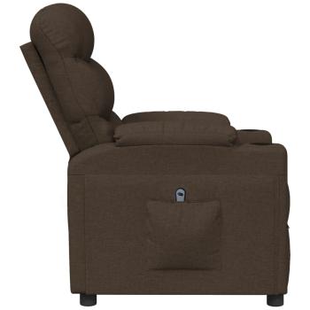 Relaxsessel Elektrisch Dunkelbraun Stoff
