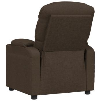 Relaxsessel Elektrisch Dunkelbraun Stoff