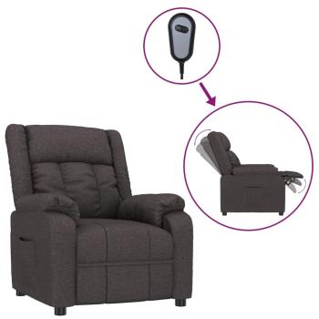 Relaxsessel Elektrisch Dunkelbraun Stoff