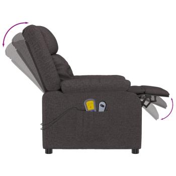 Massagesessel Elektrisch Dunkelbraun Stoff