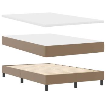Bettgestell mit Matratze Cappuccino 120 x 190 cm Kunstleder