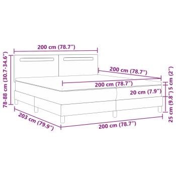 Bettgestell mit Matratze Cappuccino 200 x 200 cm Kunstleder