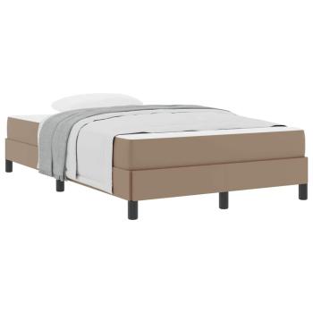 Bett mit Matratze Cappuccino 120 x 190 cm Kunstleder