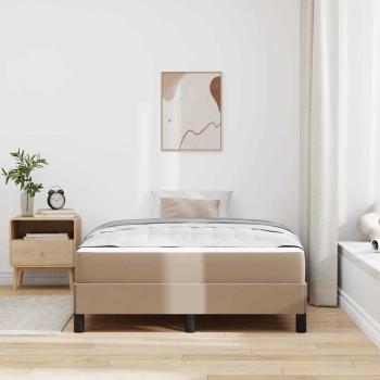 Bett mit Matratze Cappuccino 120 x 190 cm Kunstleder