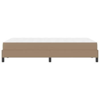 Bett mit Matratze Cappuccino 120 x 190 cm Kunstleder