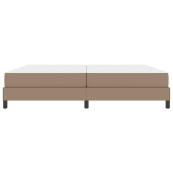 Bett mit Matratze Cappuccino 200 x 200 cm Kunstleder