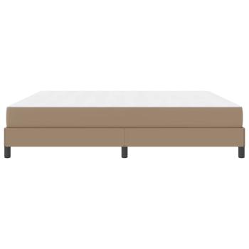 Bett mit Matratze Cappuccino 200 x 200 cm Kunstleder