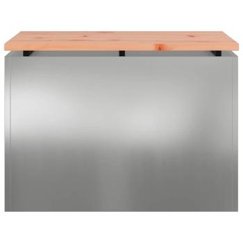 Gartenbank Silber 60 x 40 x 43 cm Verzinkter Stahl