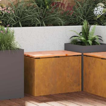 ARDEBO.de - Gartenbank Rostig 60 x 40 x 43 cm Wetterfeststahl
