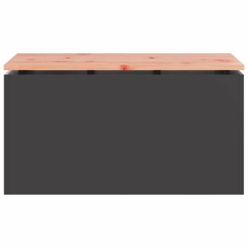 Gartenbank Schwarz 80 x 40 x 43 cm Stahl