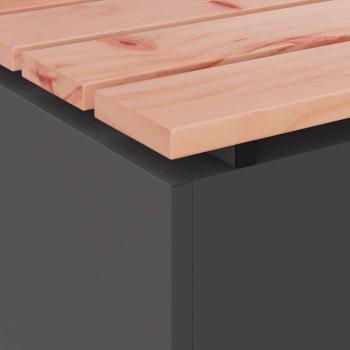 Gartenbank Schwarz 80 x 40 x 43 cm Stahl