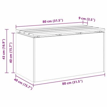 Gartenbank Anthrazit 80 x 40 x 43 cm Stahl