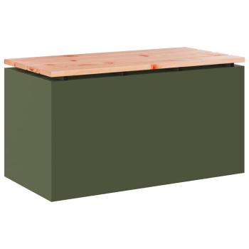 Gartenbank Olivgrün 80 x 40 x 43 cm Stahl