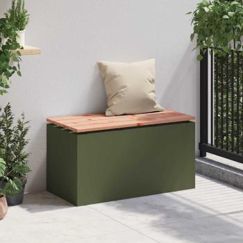 Gartenbank Olivgrün 80 x 40 x 43 cm Stahl