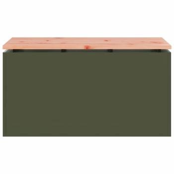 Gartenbank Olivgrün 80 x 40 x 43 cm Stahl
