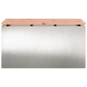Gartenbank Silber 80 x 40 x 43 cm Edelstahl