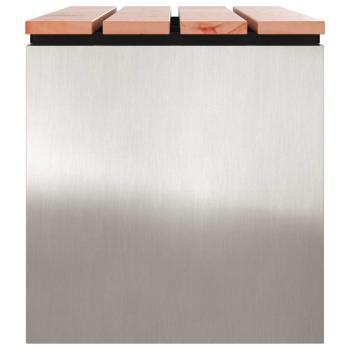 Gartenbank Silber 80 x 40 x 43 cm Edelstahl