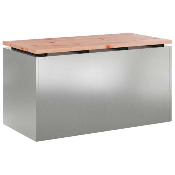 Gartenbank Silber 80 x 40 x 43 cm Verzinkter Stahl