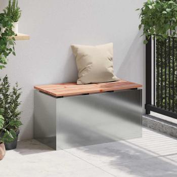Gartenbank Silber 80 x 40 x 43 cm Verzinkter Stahl