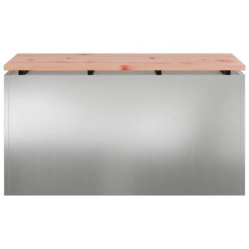 Gartenbank Silber 80 x 40 x 43 cm Verzinkter Stahl