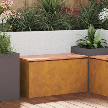ARDEBO.de - Gartenbank Rostig 80 x 40 x 43 cm Wetterfeststahl