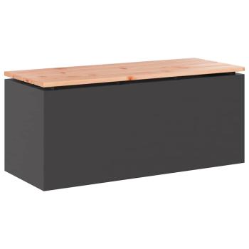 Gartenbank Schwarz 100 x 40 x 43 cm Stahl