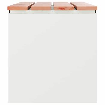 Gartenbank Weiß 100 x 40 x 43 cm Stahl